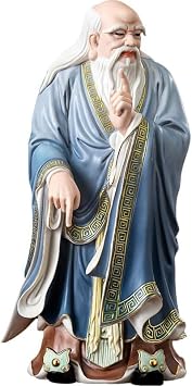 Ceramic Lao Tzu Statue, Home Worship, Ceramic Living Room Decor, Accent Decoration