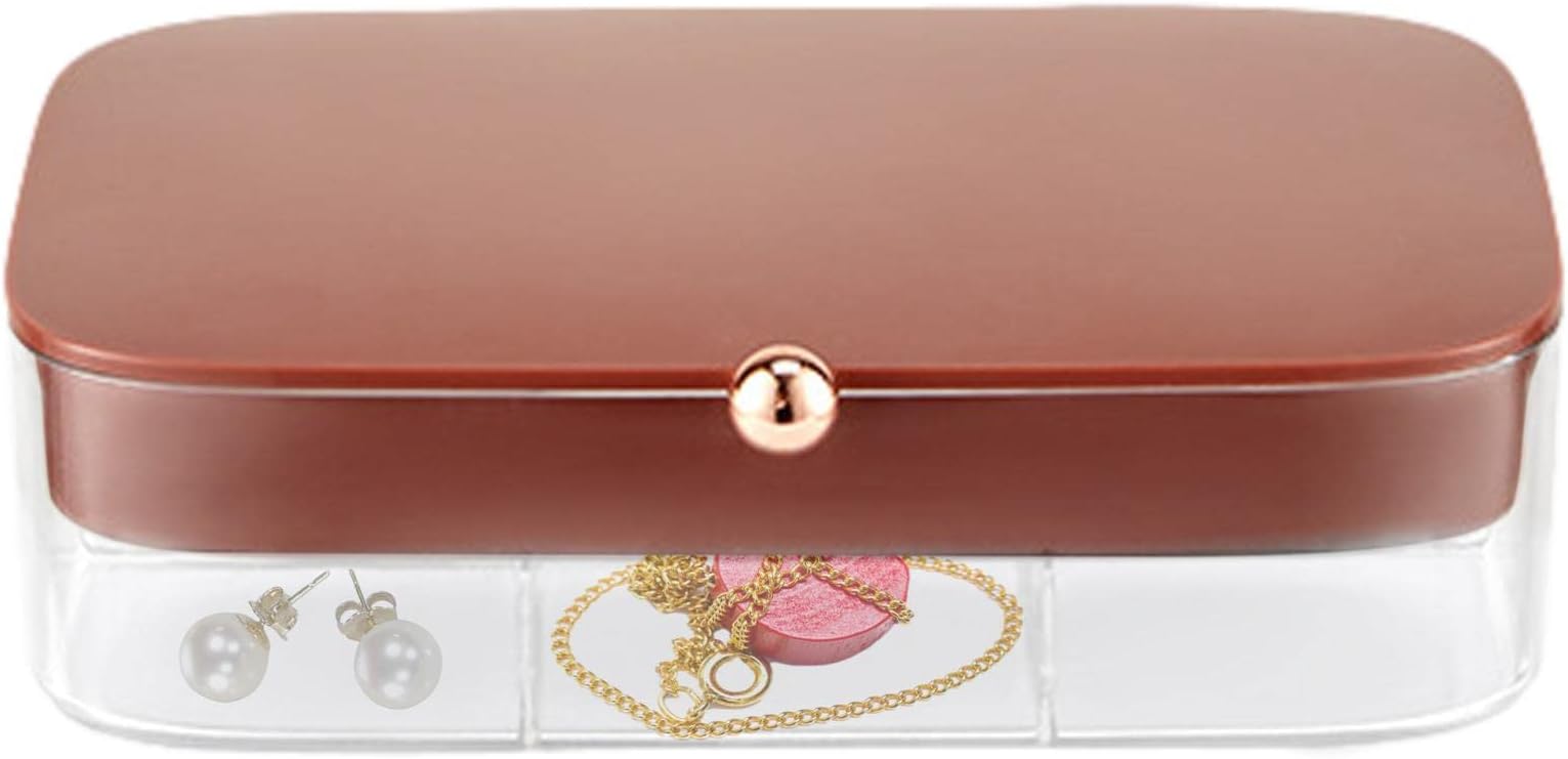 ZIYUAN 10 Pcs Jewelry Travel Organizer,Jewelry Organizer For Women Girls - 30 Compartment Jewelry Case For Women Teen Girls, Portable Storage Boxes Holder For Necklaces Rings