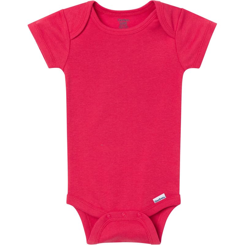 Image of Gerber Baby Boys & Girls 5-Pack Solid Onesies Bodysuits