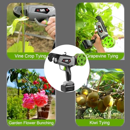 Legatrice elettrica per piante, regolabile, diametro 25 mm, per alberi, fiori, verdure, vigneti