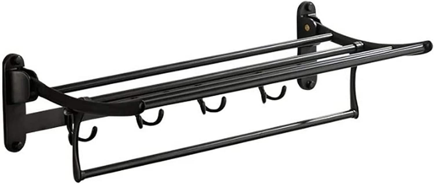 GLETSF Universal Towel Rack Towel Bar European Antique Towel Rack Stainless Steel Bath Towel Bar Folding Towel Rack Bathroom Wall-Mounted Towel Rack Toilet Towel Rack