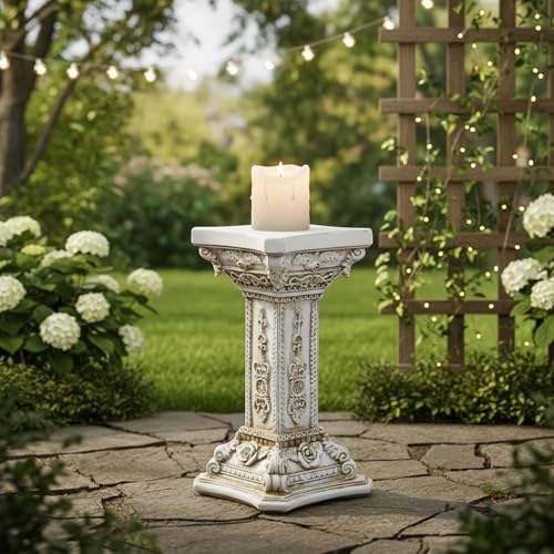 Mini piliers romains grecs avec base stable pour pot de fleur et décoration extérieure - 3