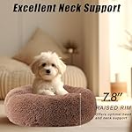 Small Dog Bed, Cat Beds for Indoor Cats, Calming Anti-Anxiety Donut Bed for Puppy and Kitten, Washable Round Fluffy Pet Bed for Extra Small Dogs and Cats(Fits up to 5 lbs Pets) - Image 5