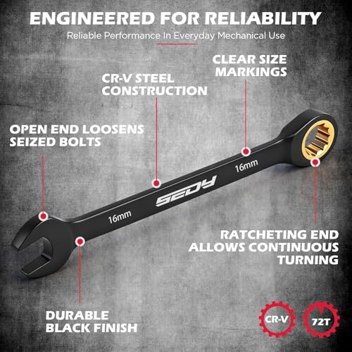 Premium 24-Piece Black Finish Wrench Set