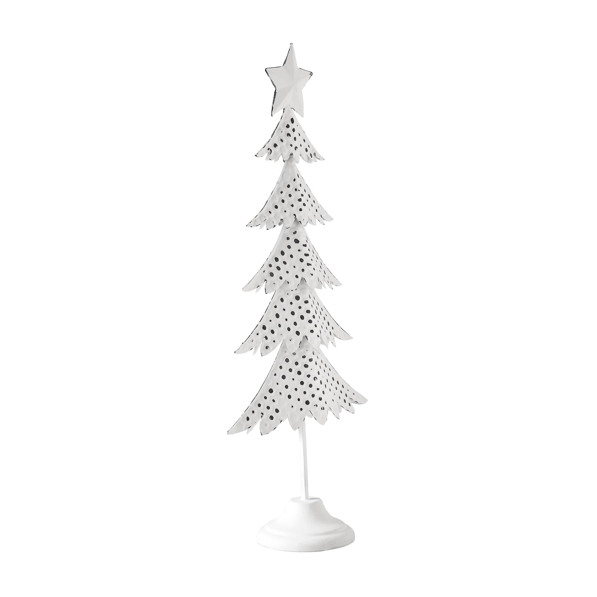 Amazon.com: VHC Brands Christmas Tree Antique White Metal Figurine