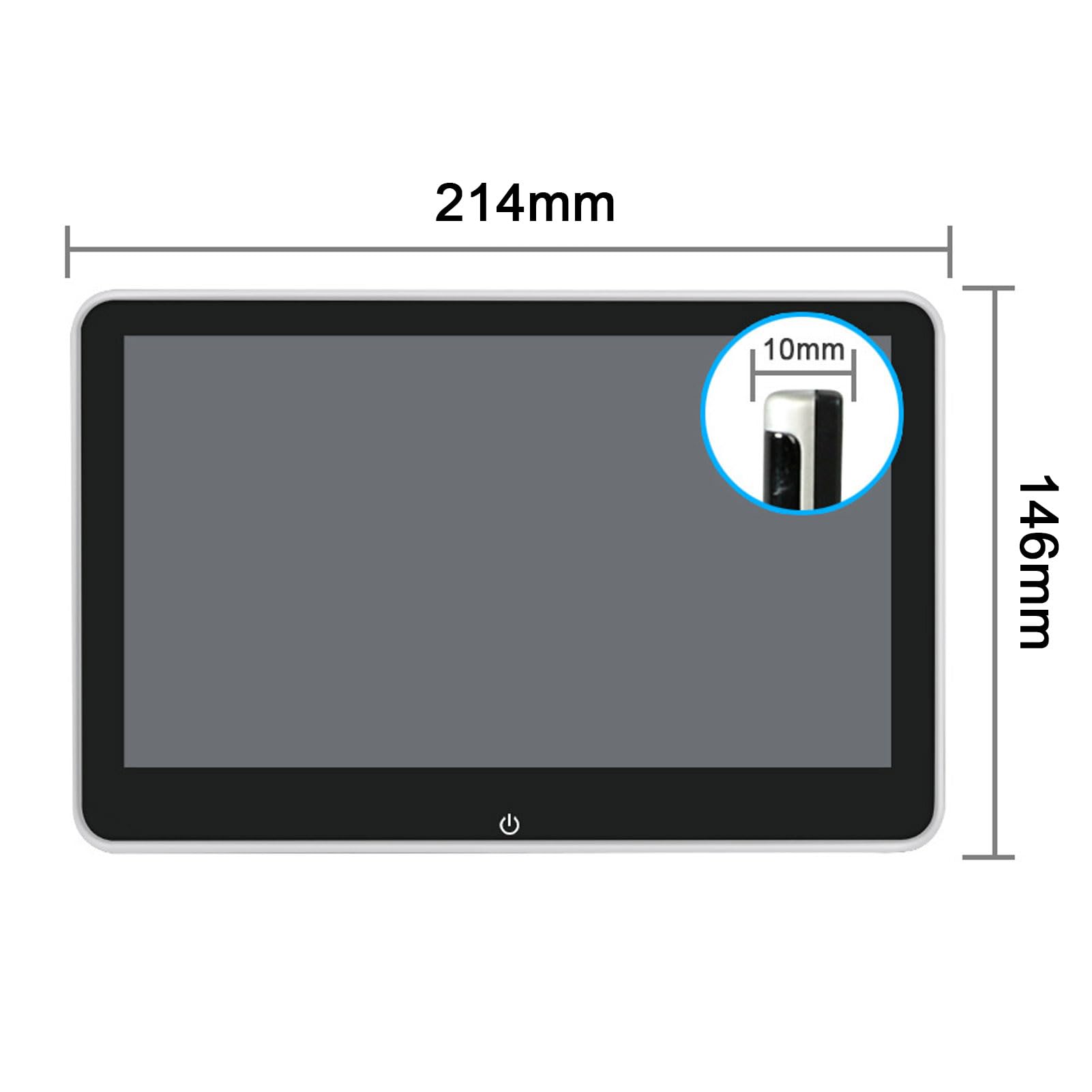 Reproductor de Reposacabezas, DC 12V Monitor de Reposacabezas de Automóvil Pantalla Táctil IPS de 8 Pulgadas Reproductor de MP5 Sistema de Entretenimiento de Asiento Trasero