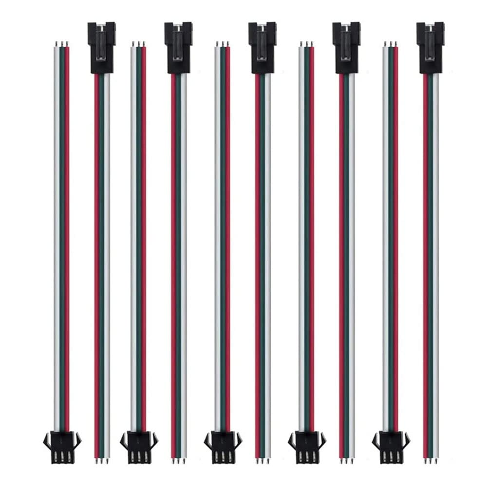 Photo 1 of WESIRI 10 Pairs 3pin JST SM Female/Male Connectors 15cm 22AWG Wire for WS2812B WS2812 WS2811 SK6812 LED Strip Light