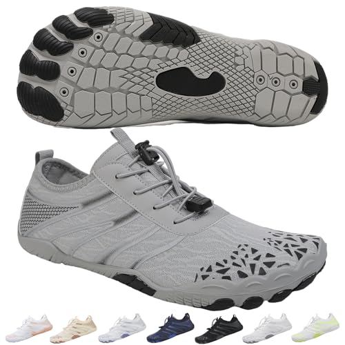 Image of SIOSNETA Hike Barefoot Shoes for Women Men, Breathable Non-Slip Athletic Footwear, Wide Toe Water Shoes for Hiking, Non-Slip Neuropathy Shoes for Women Men, Grounded Comfort wear