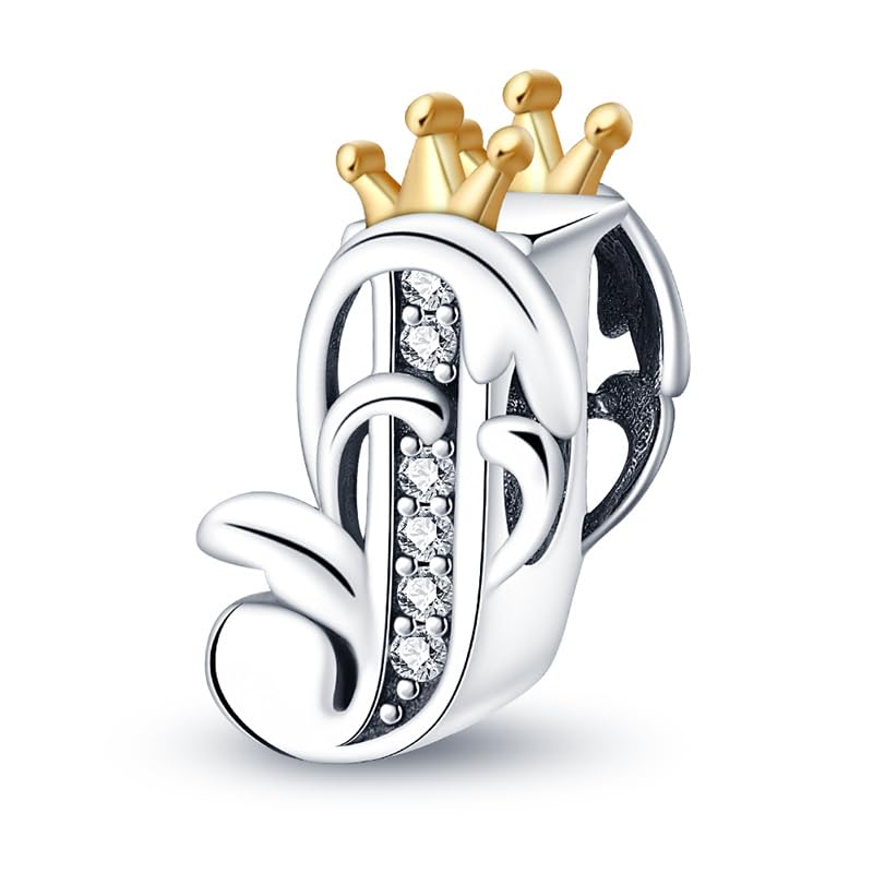 QIKAOLA 925 Sterling Silber Buchstabe Charms A-Z Alphabet Pe