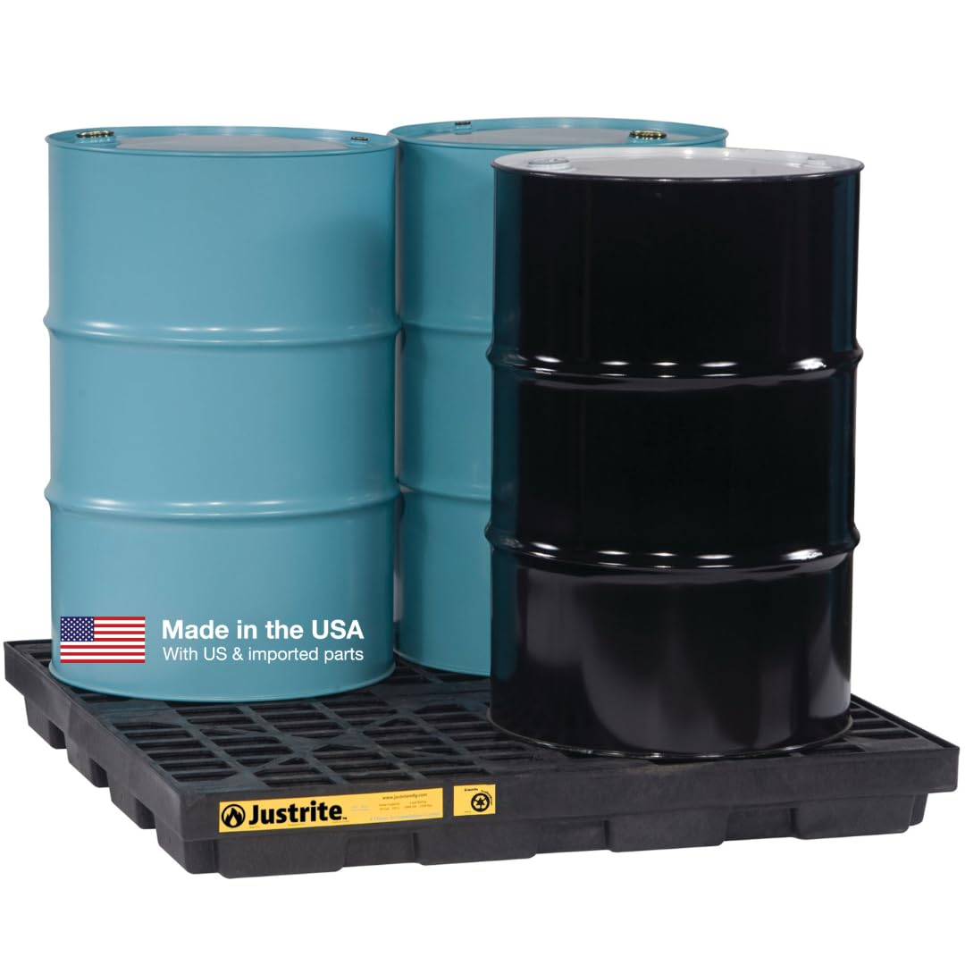 Justrite Spill Containment Pallet - 12 Gallon Capacity -10 Justrite Spill Containment Pallet - 12 Gallon Capacity -10
