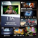 Hisense 55" Class U6 Series Mini-LED 4K UHD Smart Fire TV (55U65QF, 2025 Model) - QLED, Native 144Hz, HDR10+, Dolby Vision IQ, Dolby Atmos, Game Mode Pro, ALLM, Alexa Built in, Black - Image 3