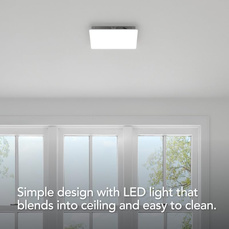 Image of EVOLVE Premium Bathroom Exhaust Fan with Light and Continuous Run, 110-130-150 Selectable CFM