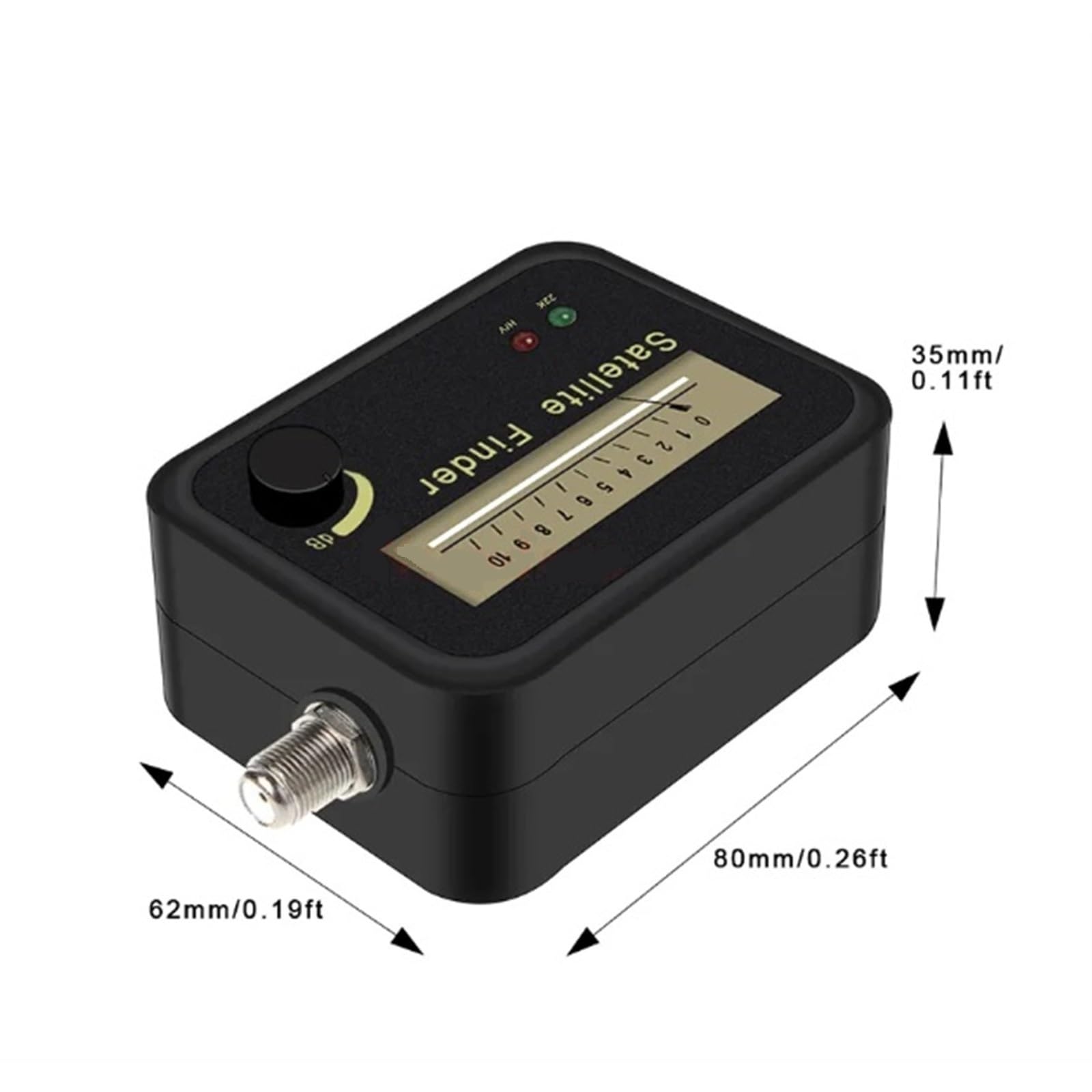 Ricevitore Del Misuratore Di Segnale Di Allineamento Del Cercatore Satellitare For Parabola SATV LNB Direc Amplificatore Di Segnale Digitale Localizzatore Sat Finder(Added Black cable)