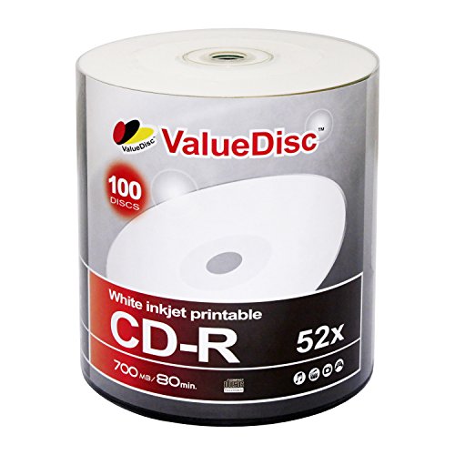 Value Disc CD-R 80min 700MB 52X White Inkjet Printable 100 Pack