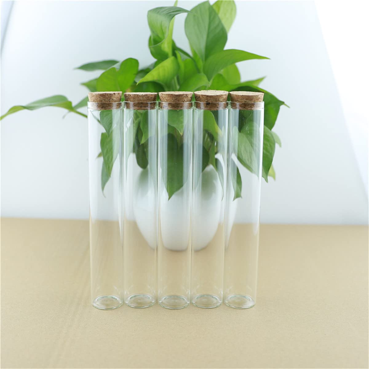 probówki ze szkła borokrzemowego, Szklane probówki Słoiki Fiolki z korkami 6 szt. 30x180mm 100ml