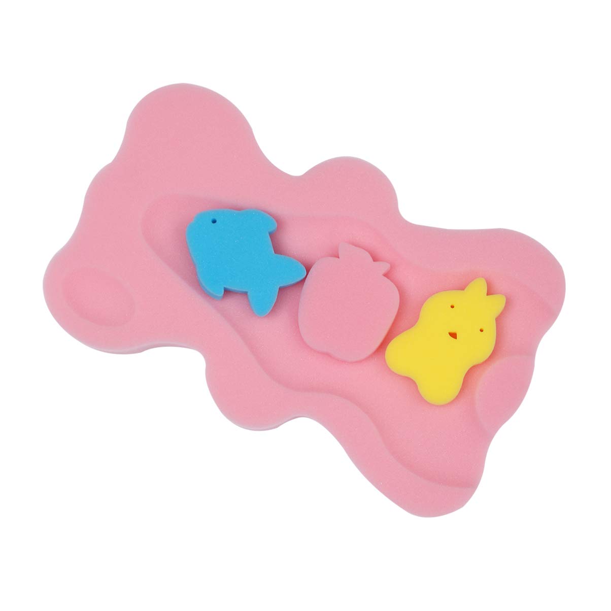 Alfombra de baño antideslizante para bebés MAGICLULU rosa en formato esponja