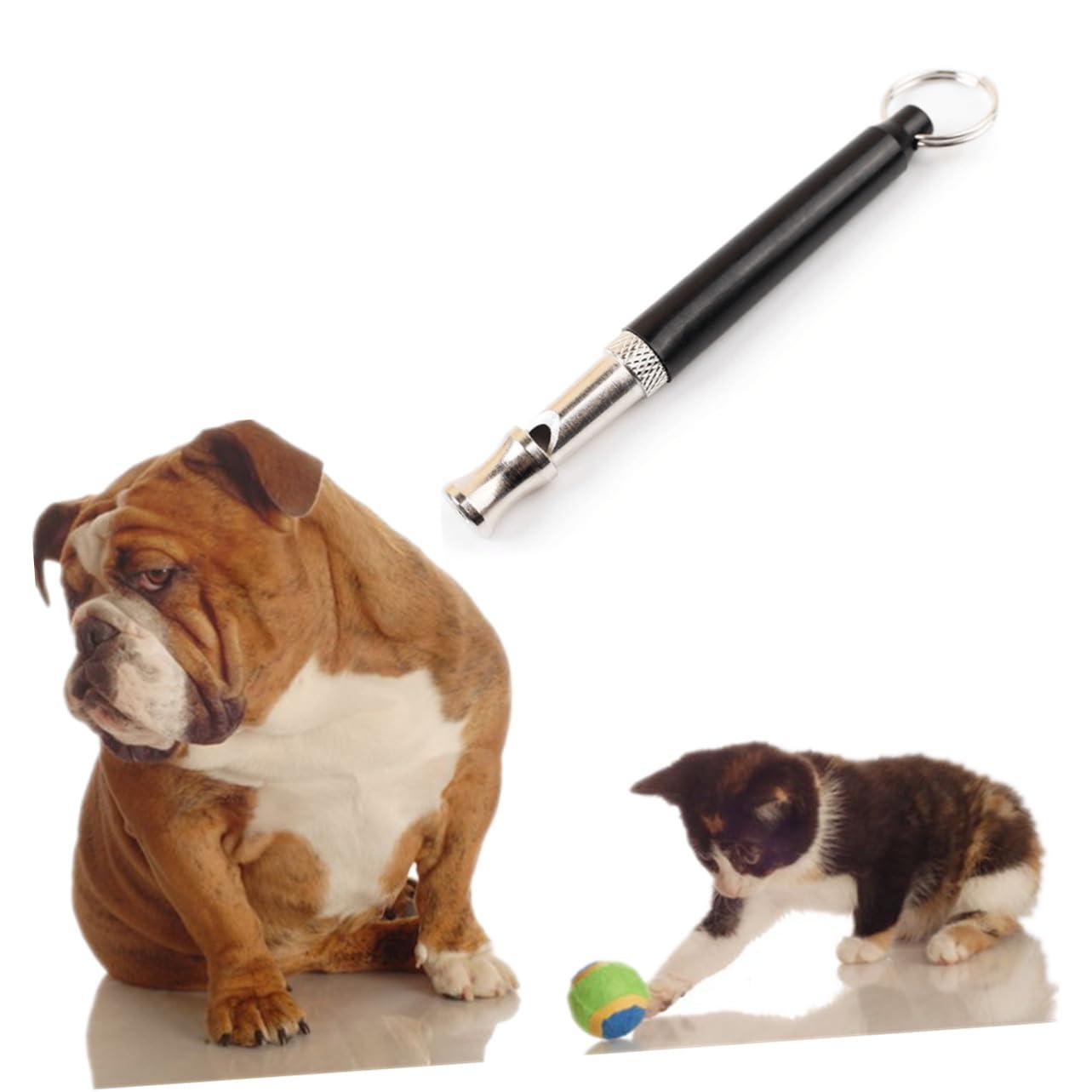 Didiseaon 3pcs Dog Training Kits -Barking Whistle Sound Whistle Strap Dog Obedience Training Non-Corrosive Nickel-Plated Brass