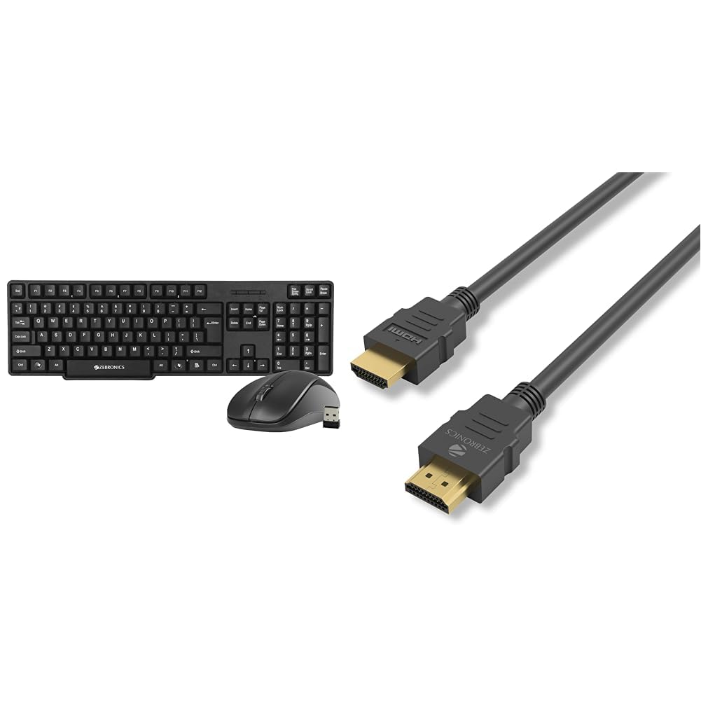 Zebronics Zeb-Companion 107 USB Wireless Keyboard and Mouse Set with Nano Receiver (Black) (B0BNZYNFLN) Amazon Price History, Amazon Price Tracker