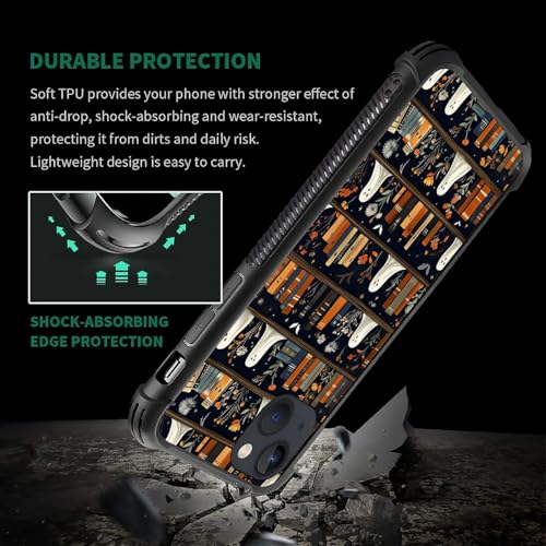 Coque compatible avec iPhone 14 Halloween Grimoire antichoc - 3