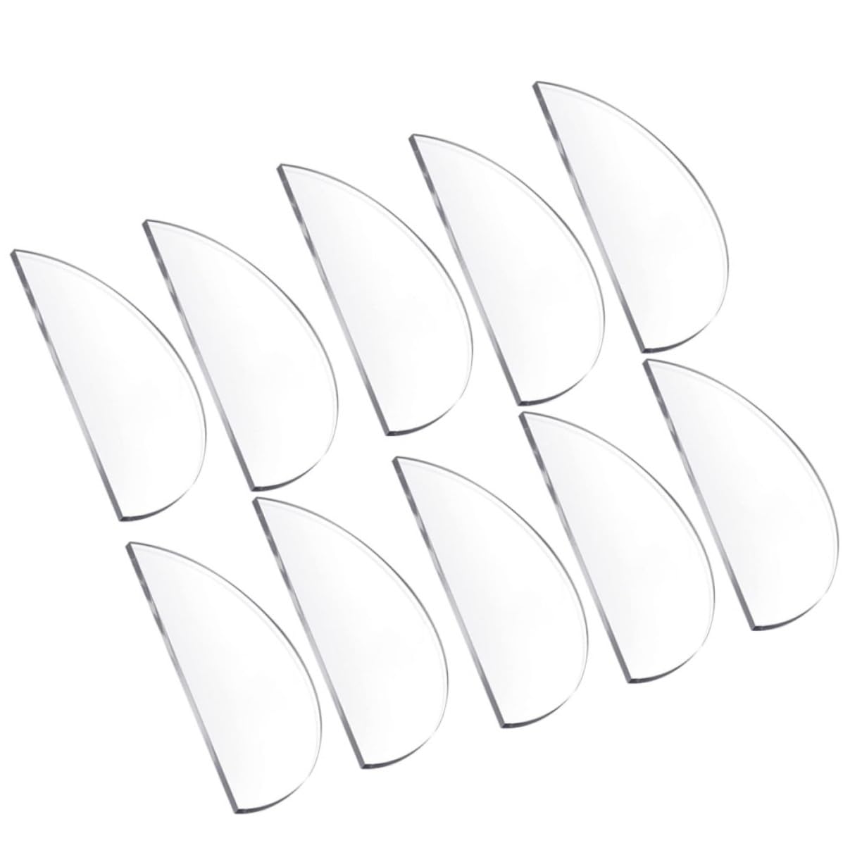 WOONEKY10pcs Wedding Table Cards Decor Business Cards Acrylic Name Plate Semicircle Acrylic Blanks Clear Place Cards Place Cards Wedding Clear Name Cards Wedding Seating Chart