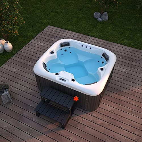 HOME DELUXE - Outdoor Whirlpool - SEA Star Pure - Maße 180 x 160 x 79 cm - Inkl. Heizung, 19 Massagedüsen und 15 Lichtquellen | Außen Whirlpool Spa für 4 Personen – Bild 3