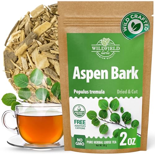 Image of 2 oz. Aspen Bark Herbal Tea (Populus tremula) - 56g Dried Aspen Bark Herb Tea Corteza de Alamo Temblon
