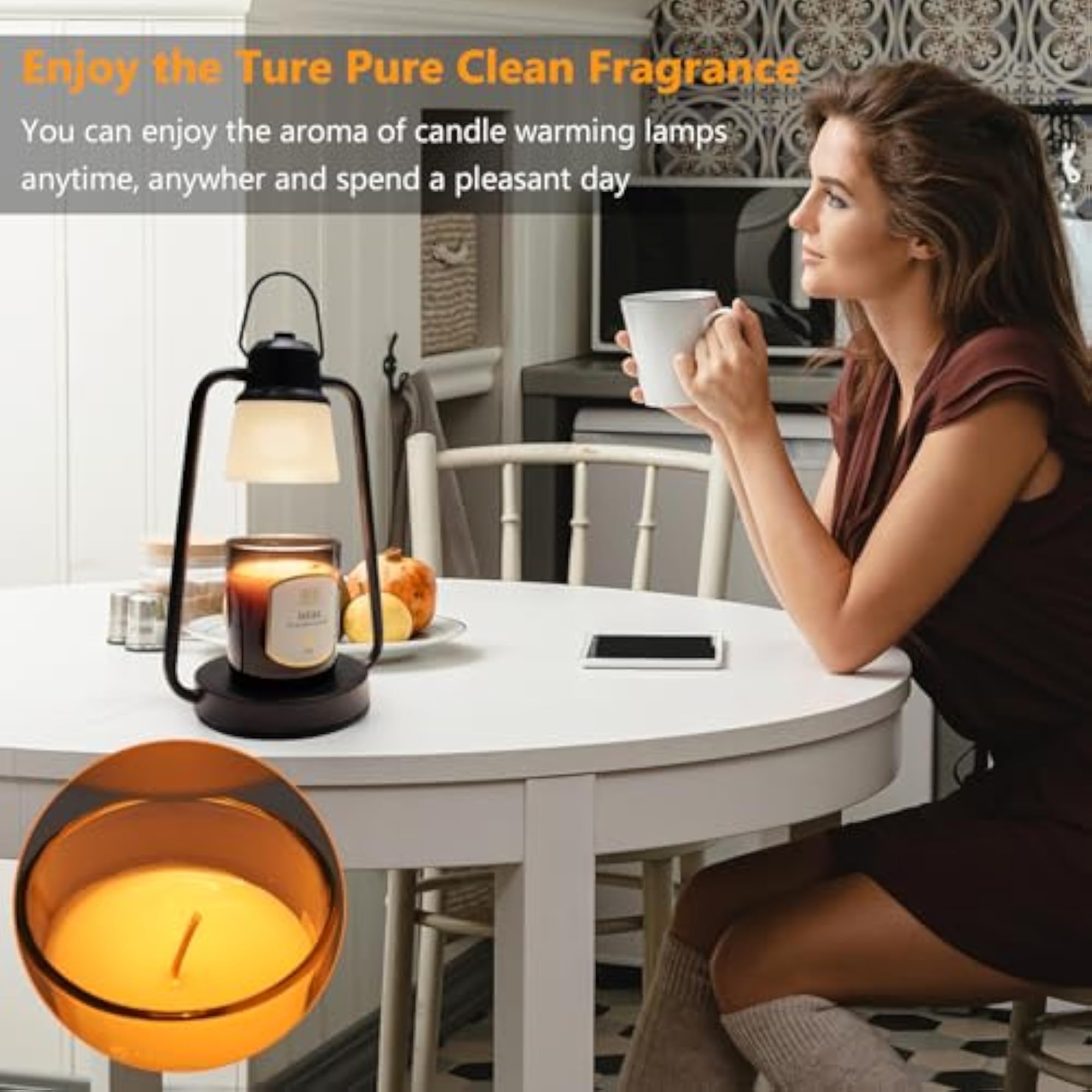 Candle Warmer Lamp with Dimmable Timer