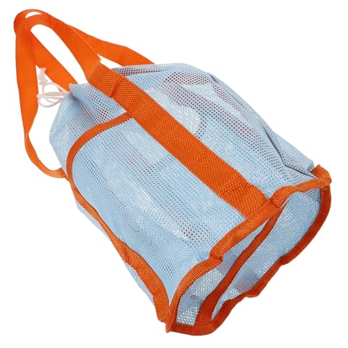 minkissy Sturdy Mesh Beach Bag Drawstring Kids Pool Bag Beach Toy Organizer Durable