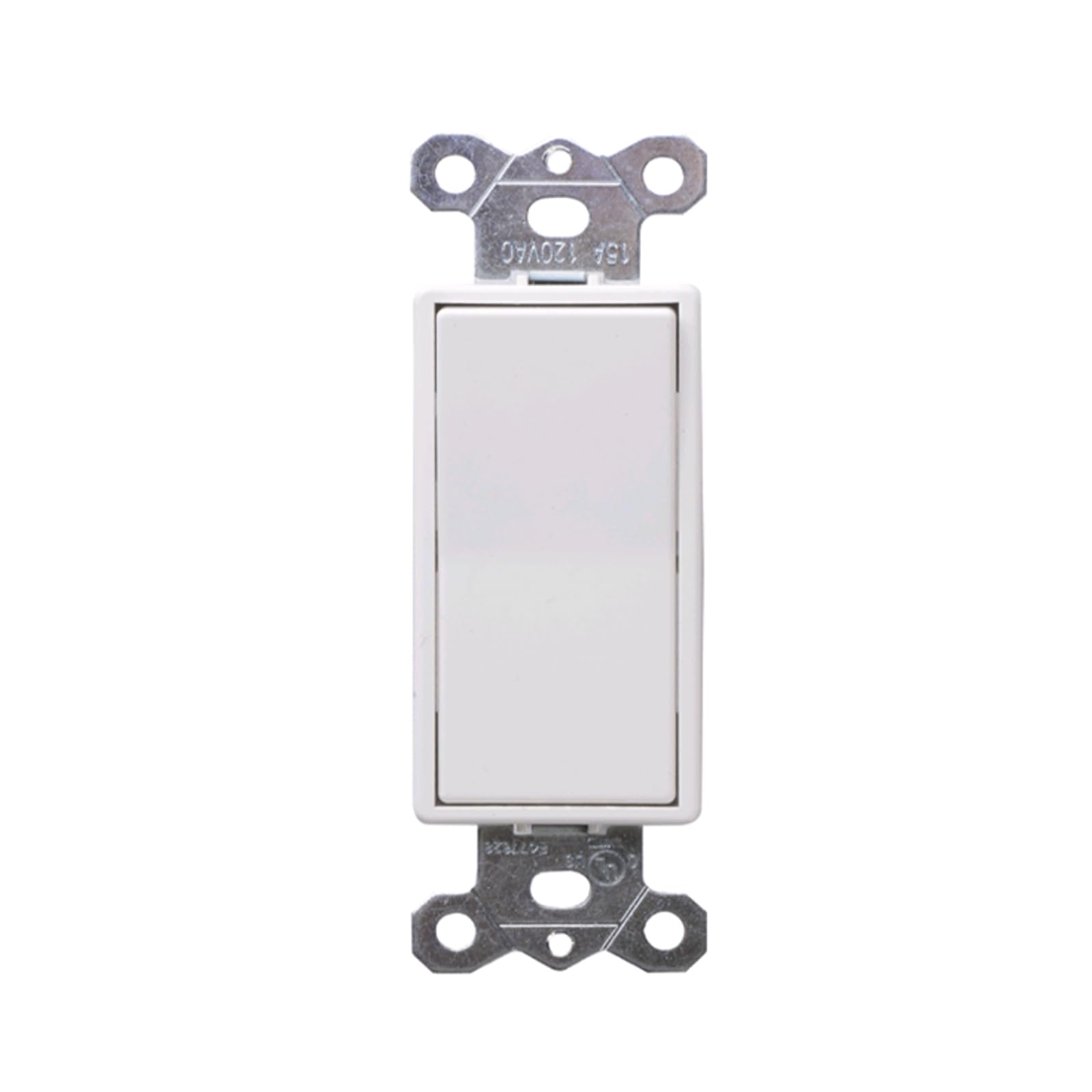 Decora 15 Amp Single Pole Rocker Light Switch, Wall Plate Included, UL Listed, White 10PK
