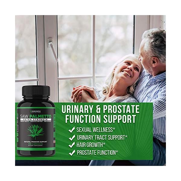 Saw Palmetto for Men Prostate Supplements | Prostate Support Supplement for Mens Health | Potent Saw Palmetto for DHT, Urinary and Prostate Health | Over 3 Month Supply Mens Prostate & Hair Vitamins