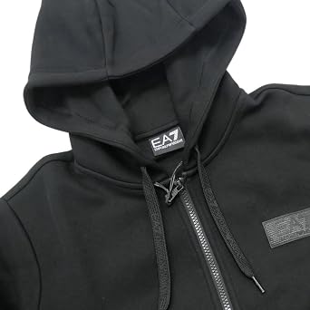Emporio Armani エンポリオアルマーニ EA7 メンズ ジップアップ パーカー 6DPM26 PJODZ ブラック 並行輸入品