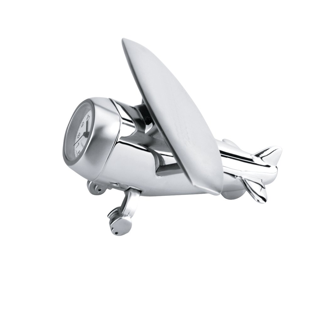Sanis EnterprisesSanis Enterprises Hi Wing Private Airplane Clock, 4 by 2.75-Inch, V, Silver