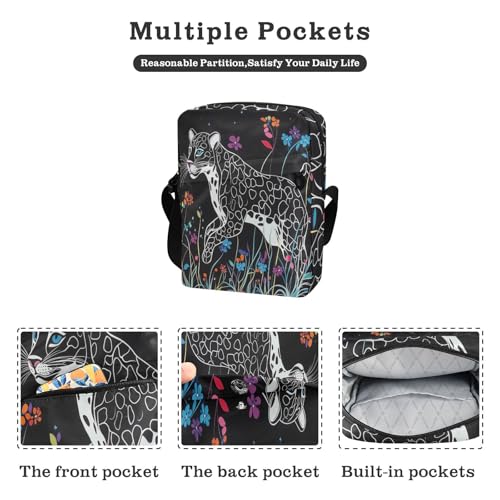 messenger bag for women crossbody mens shoulder bags crossbody Purse Bag Adjustable Strap for Outdoor Daily Outdoor Daily- Cute Leopard2