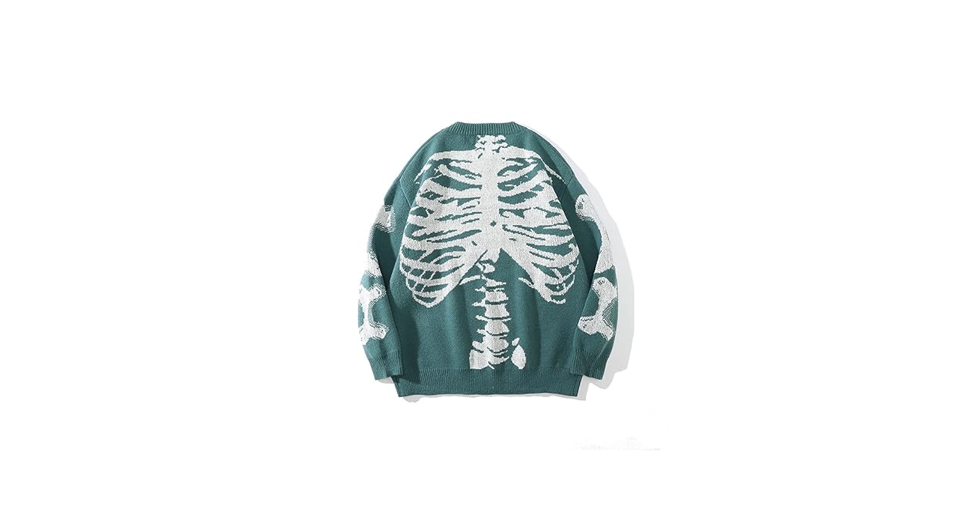 Amazon.com: Men Vintage Skeleton Printed Knitted Sweater