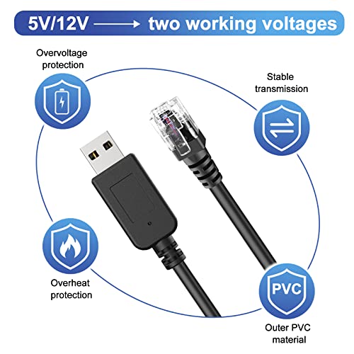 Sdsaczmu Radar Detector Cable, Usb To Rj11 Plug Cable,Replacement Power Line Of Radar Detector,For Uniden Escort Beltronics Radar Detector thumb #1