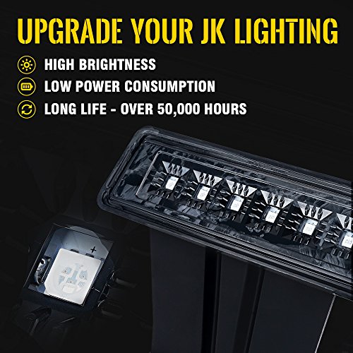 Image of High Mount LED 3rd Brake Light Compatible with 2007-2018 Jeep JK Smoke Lens | Brighter, IP68 Waterproof, PC Material, ABS Plastic, Plug N Play