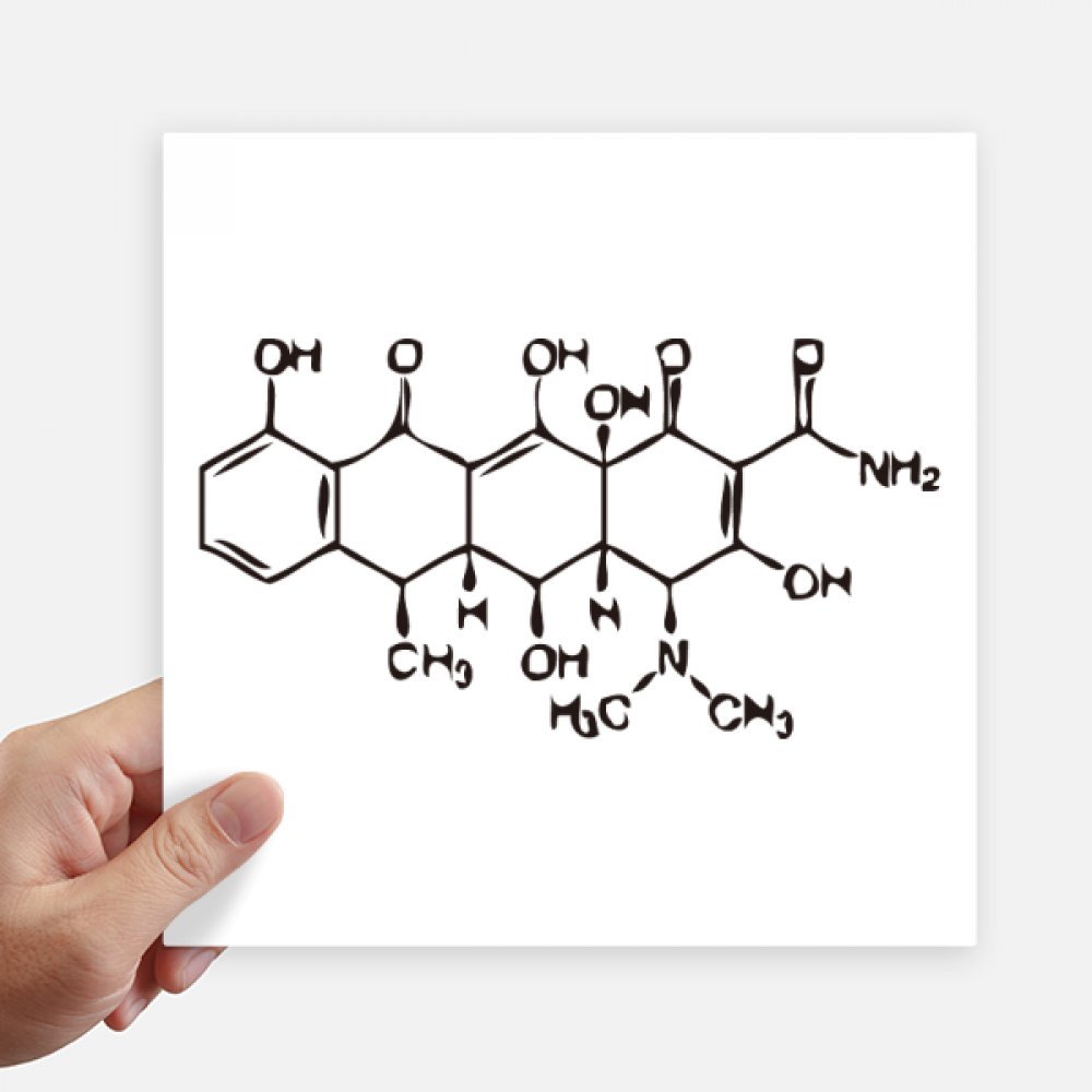 Autocollant chimie organique 20cm lot de 4 stickers carrés moléculaires pour pc et moto DIYthinker