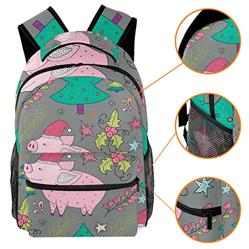 Mochila para portátil de cerdo de navidad para organizar tus viajes 3