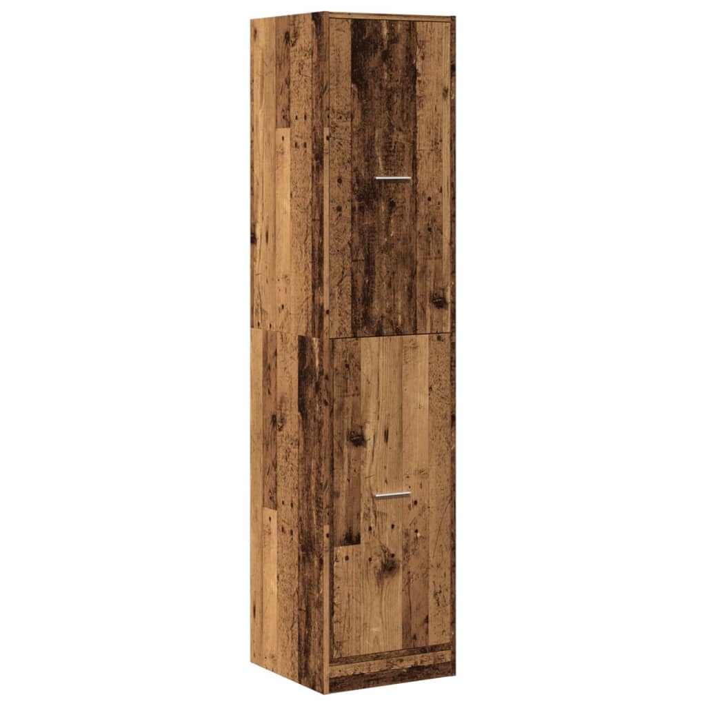 Armadietto classico per medicinale, 40 x 41 x 174,5 cm, in legno di ingegneria, ampio spazio di archiviazione con guide metalliche e maniglie eleganti, armadio portaoggetti