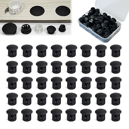 Image of Black Plastic Hole Plugs (10 mm - 30 pcs with Box)