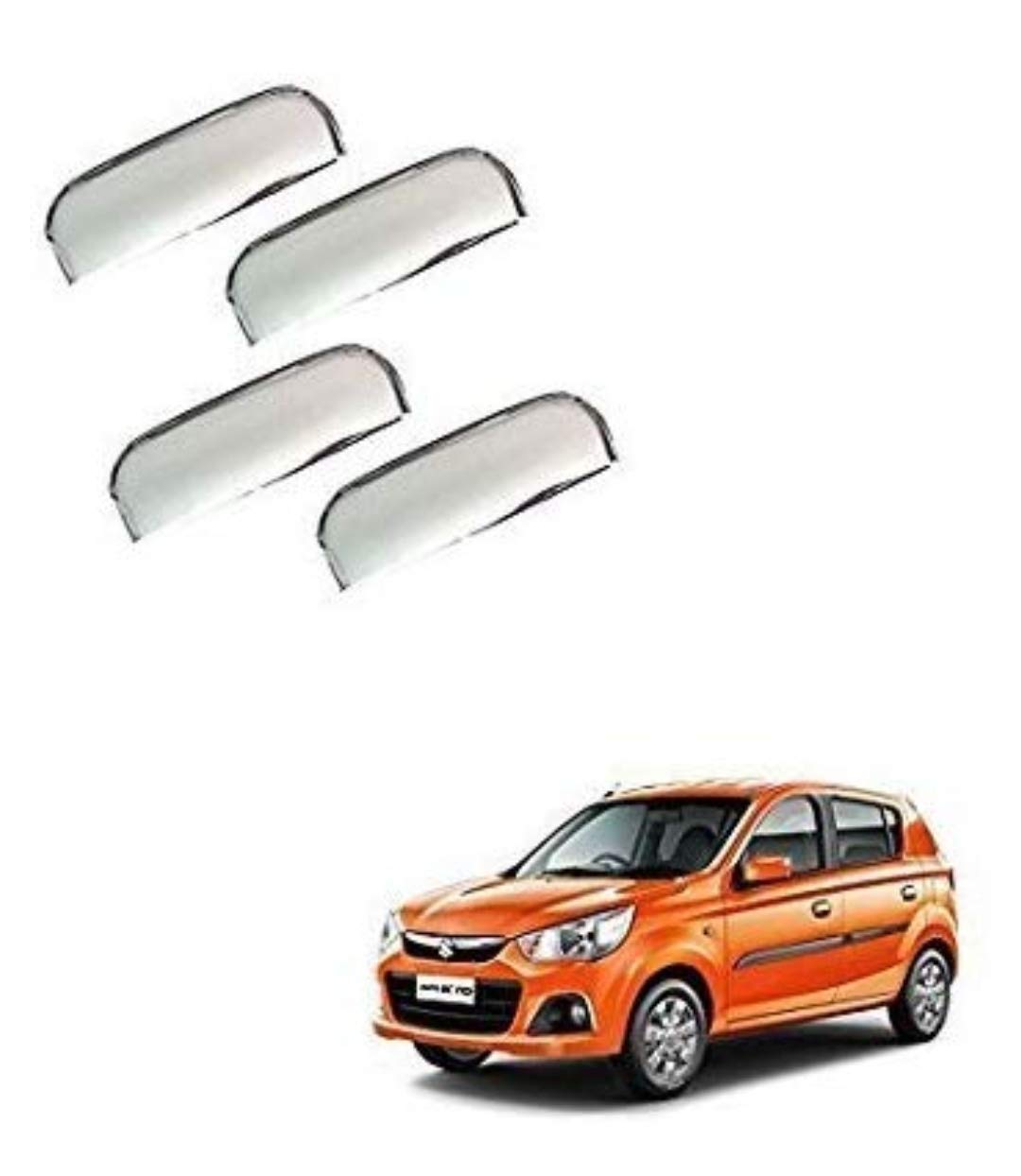SDR Car Chrome Plated Door Handle Latch Cover for Maruti Alto k10 (Set
