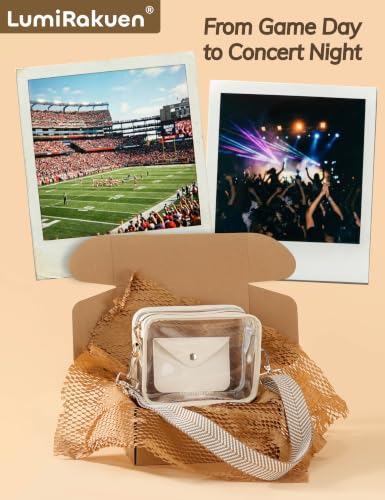 Image of Clear Crossbody Bags for Stadium, Fits 12x6x12 Policy