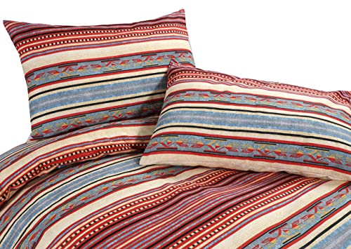 NIMSAY HOME Rayas Étnico 100% Algodón 2 x Fundas Almohada 60 x 70 cm Cover
