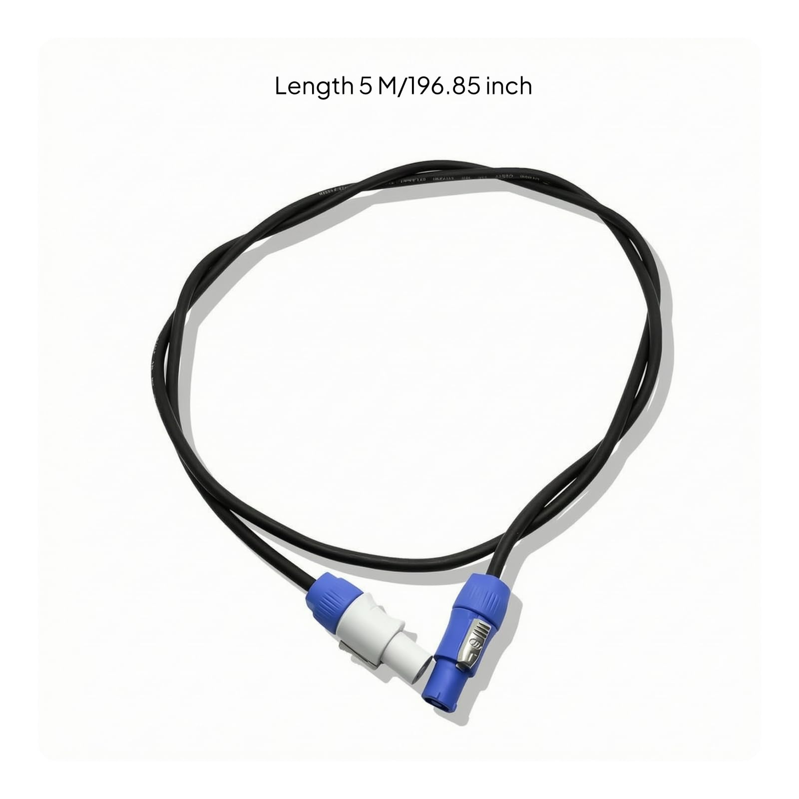 Qianly Bühnenstromkabel Steckbar Netzkabel mit abnehmbaren Steckern Flexibel Gerätekabel mit Stecker für Veranstaltungstechniker, Konzert