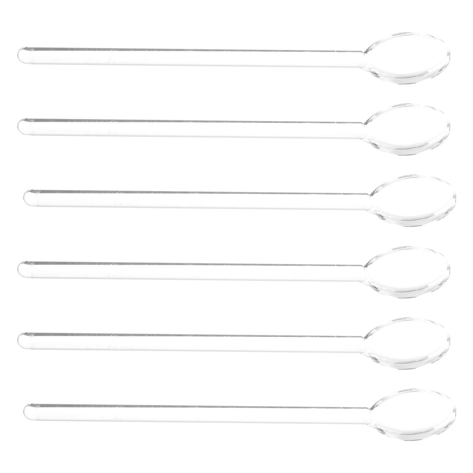 Cucchiaio Di Vetro Cucchiaio in vetro Cucchiaini for mescolare il caffè Agitatore for mescolare Agitatori for cocktail Espresso Paletta for panna Dessert di ghiaccio Cucchiaini a stelo lungo Cucchiain