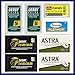 ABS American Beauty Supply Double Edge Safety Razor Blades Sampler Pack for Men-Includes 4 Top Global Brands: Feather Astra Personna Derby-Comfortable Shaving –Fits All Double Edge Safety Razors (50)