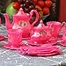Princess Tea Party Set with Pretend Play Pink Tea Pots and Kitchen Utensils (29 pcs)