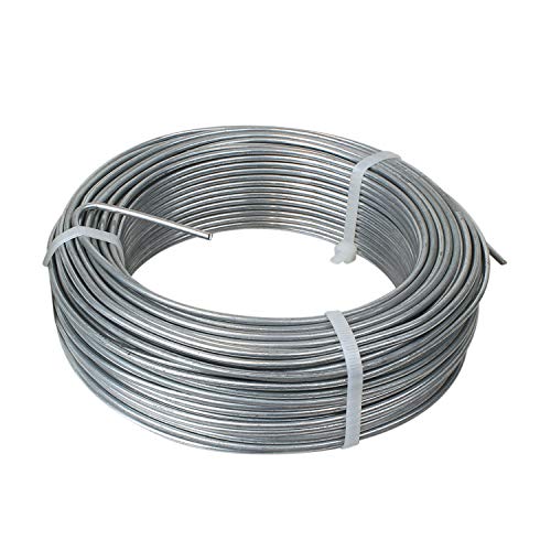 Linxor - Fil de tension en acier galvanisé pour grillage ou autre - 100 m x 2.7mm Ø - Gris