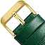 Dark green+golden buckle