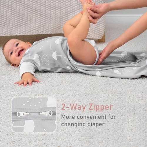 Image of Yoofoss Baby Sleep Sack 24-36 Months Wearable Blanket for Babies 100% Organic Cotton 2-Way Zipper TOG 0.5 Toddler Sleeping Sack 3 Pack, Sleep Sacks